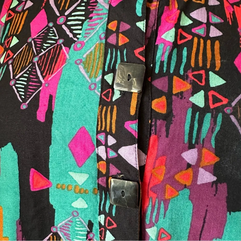 Vintage 1980s funky colorful blouse - Mango Bay - Image 9