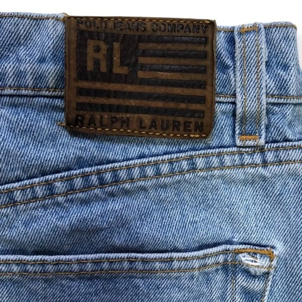 Polo Jeans Company Ralph Lauren High Rise Fringed Denim Shorts - Image 4