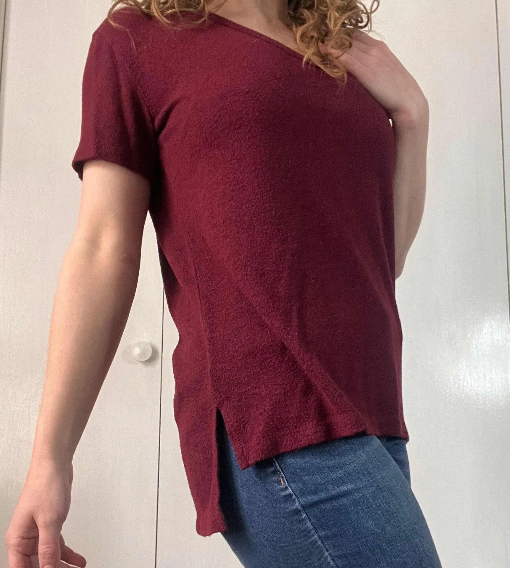 Burgundy Short Sleeve Shirt - Image 4