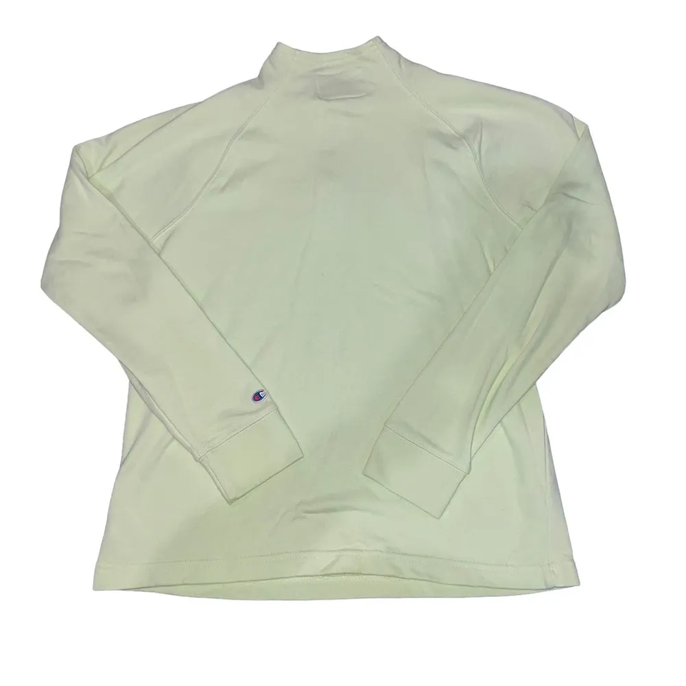 Champion Women's Medium Light Green Quarter Zip High Neck long Sleeve Sweatshirt - Image 4