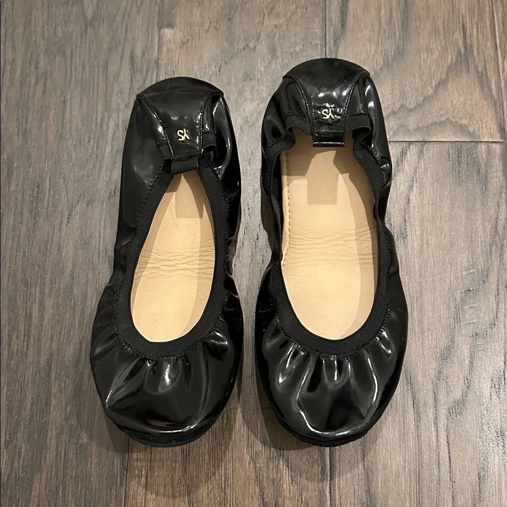 Yosi Samra black patent Samara foldable ballet flat Sz 9 - Image 3