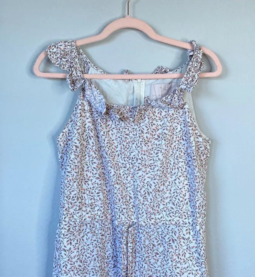 GAL MEETS GLAM Rue Floral Jumpsuit in Pearl Size 8 Summer Lightweight Classy - Image 4