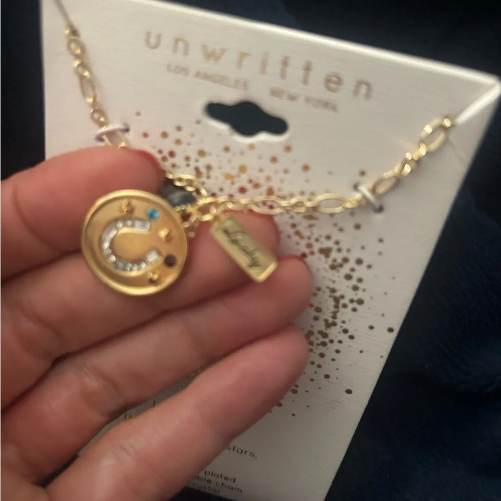 Unwritten Los Angeles New York Collection Lucky 14k Flash Plated 16”+2” extender - Image 4