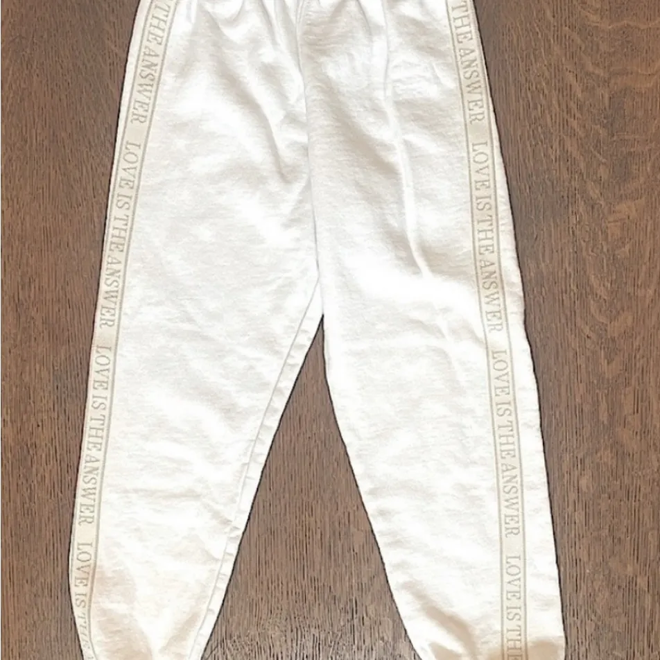 Spiritual gangster off-white sweatpants medium LOVE is the ANSWERin Sides NWOT - Image 3