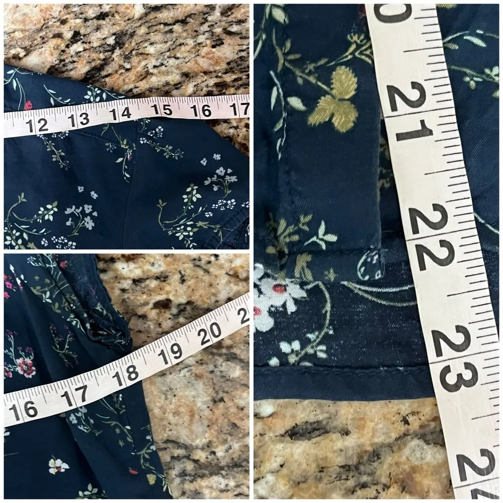 Clockhouse Floral Semi-Sheer Blouse Women’s M Cottagecore Fairy Forest Coastal - Image 6