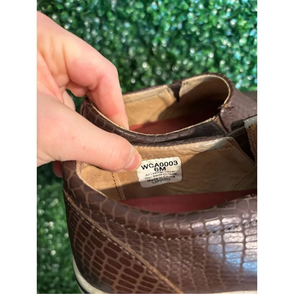 Twisted X Women’s Brown Leather Slip On Shoes Sz 6M - Image 6