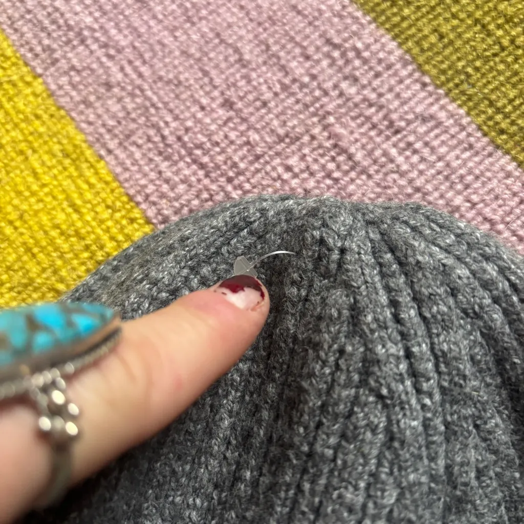 Universal Thread Light Grey Fisherman Beanie - Image 3