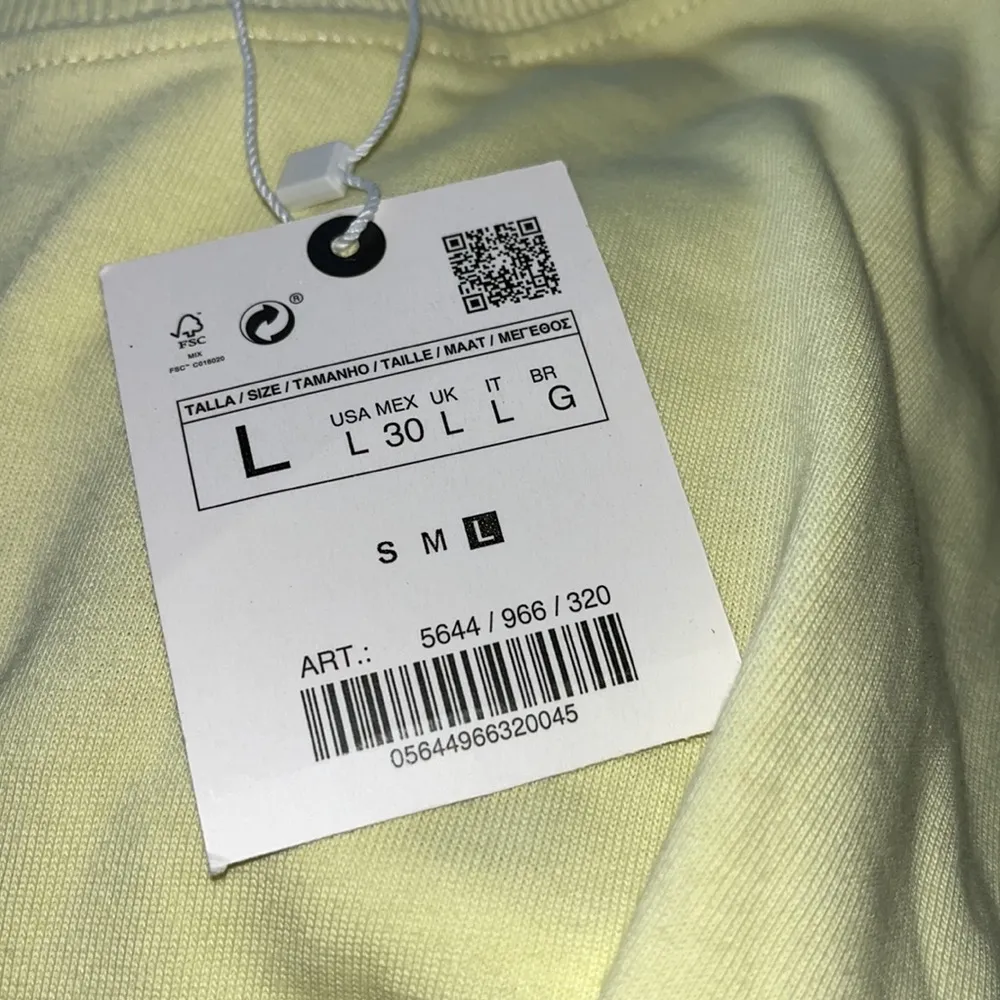 NWT ZARA LIME GREEN RELAXED FIT CROPPED TOP LARGE - Image 8