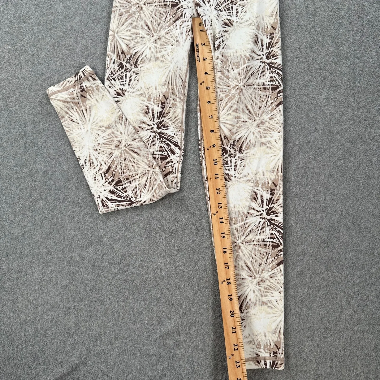 Aerie High Rise Athletic Leggings Size X-Small Brown/Cream 7/8 Length Active Gym - Image 3