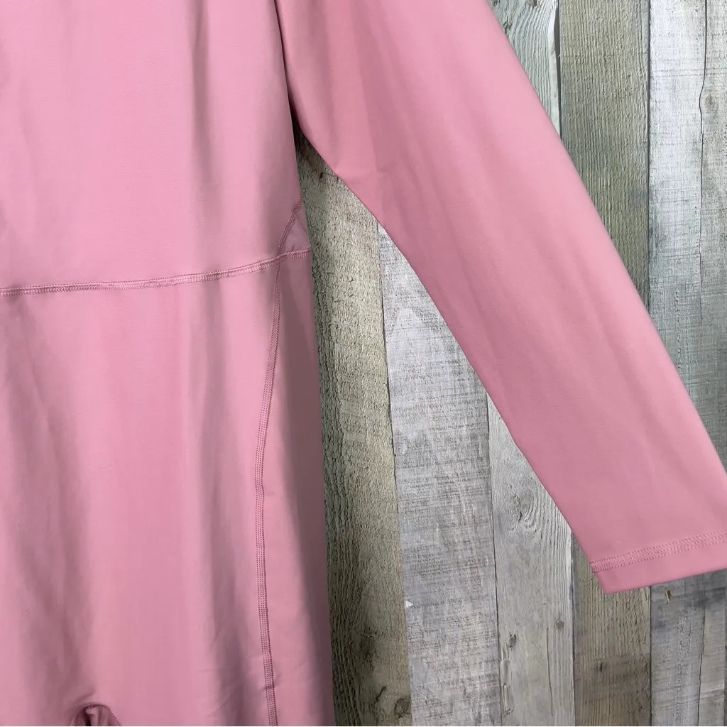 Old Navy Active Power Soft Go Dry 3X Rose Color Bodysuit w/Scoop neck 3/4 Sleeve - Image 5