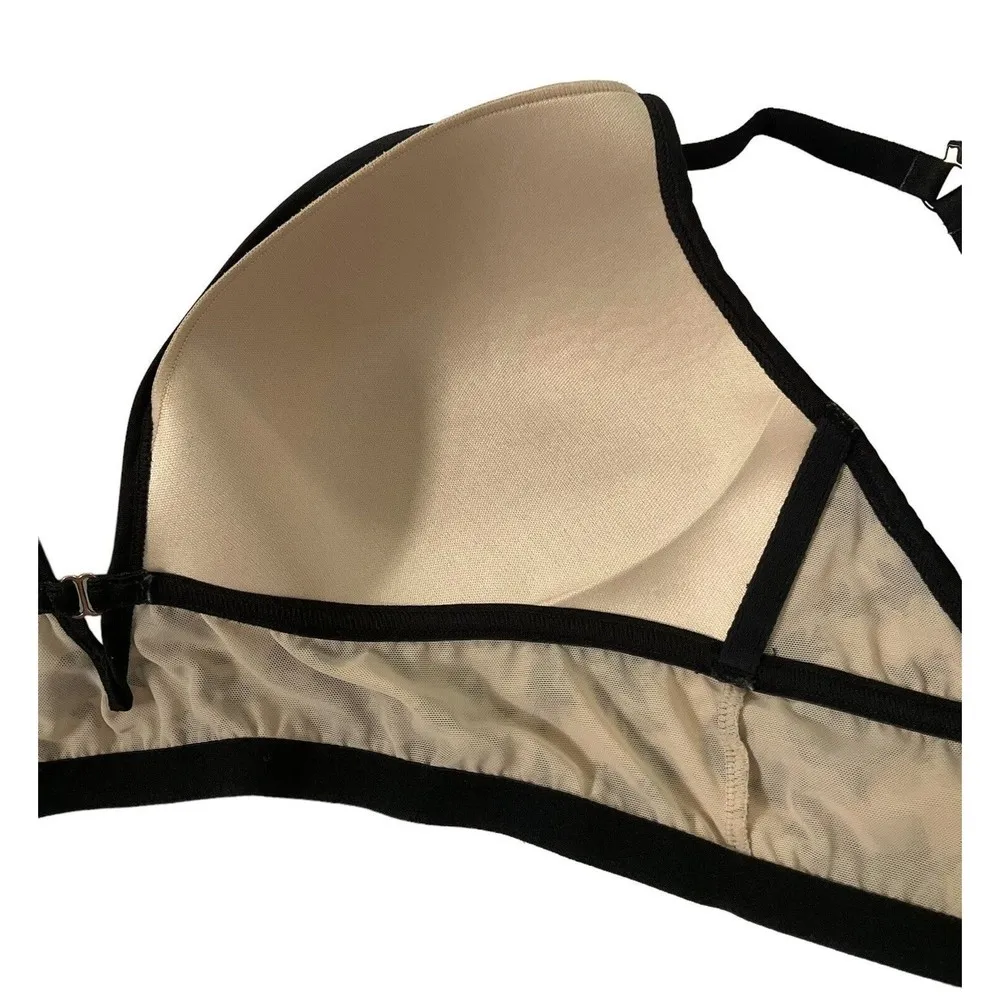 INC International Concepts Women Sz XL Bra Bralette Beige Black Bra (10F-2P) - Image 8