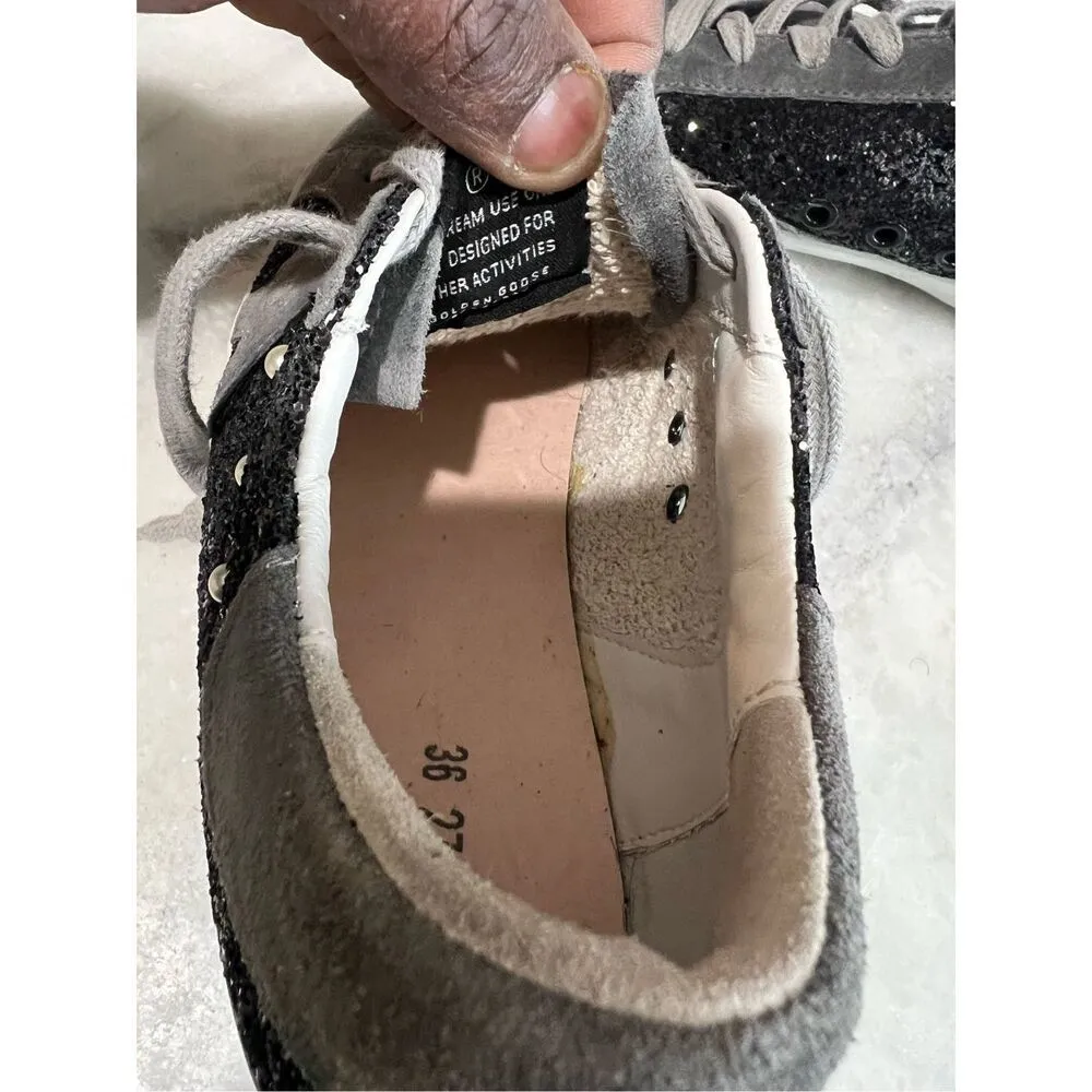 Golden Goose  Superstar Suede Glitter Sneakers Size 6 - Image 13