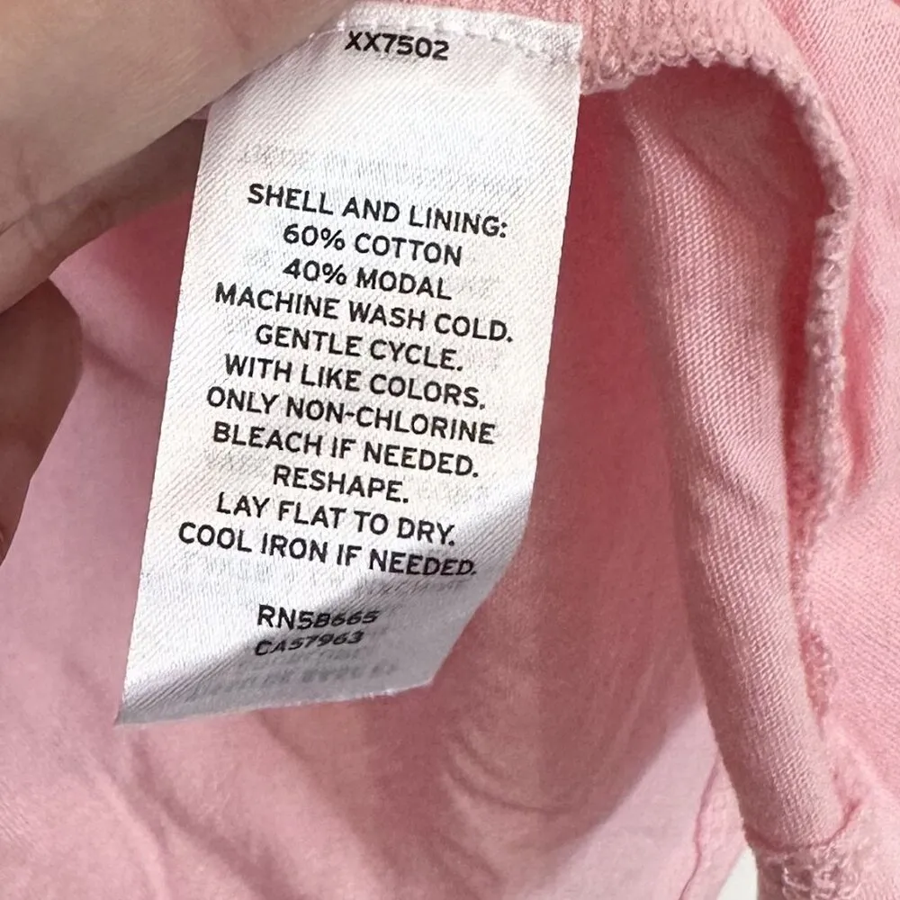 NWT Abound Pink Rolled Hem Short Sleeve Crop Top - Size: Large - Image 4