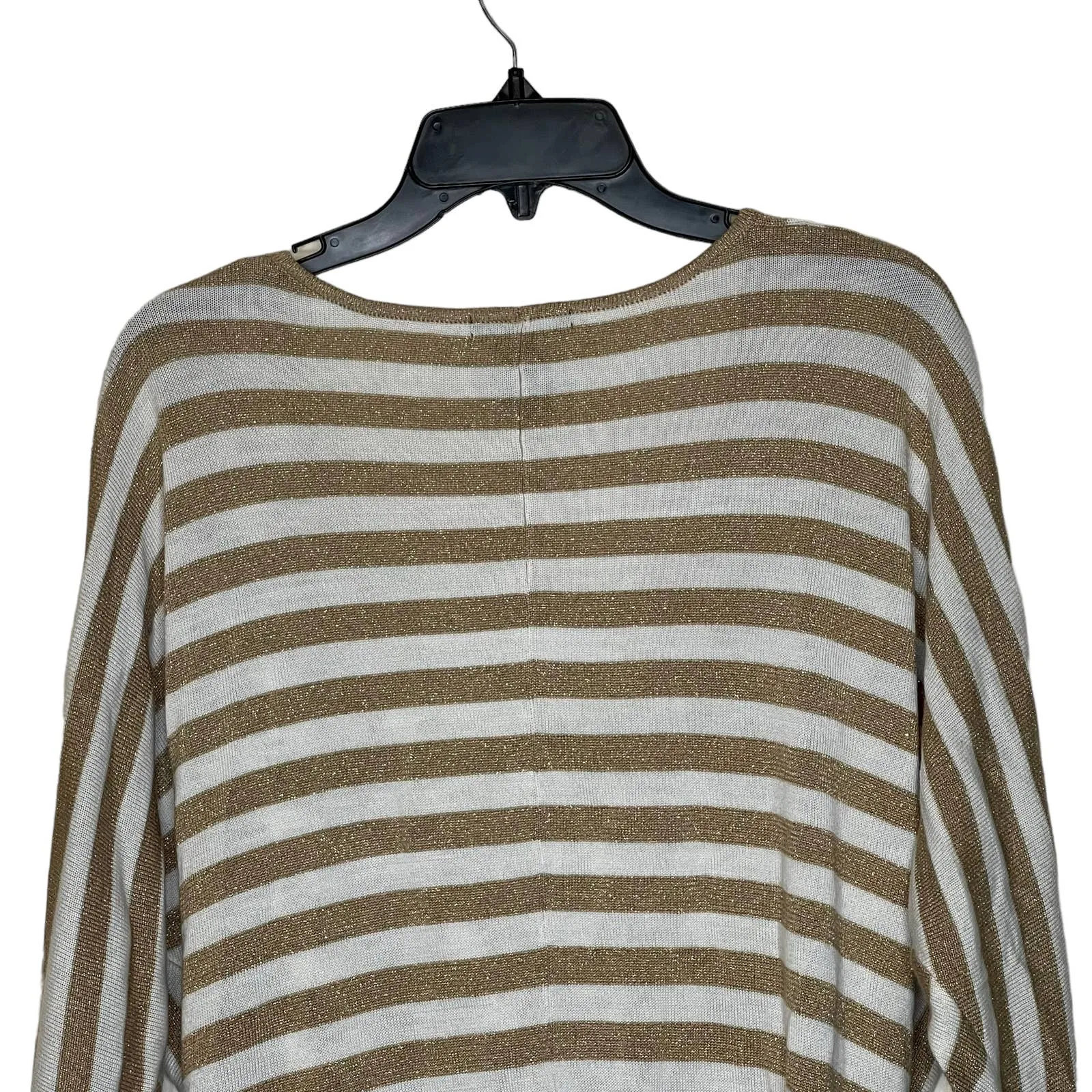 New York & Company Knitted Sweater Shrug Striped 3/4 Sleeve Women Size Large NWT Tan - Image 7