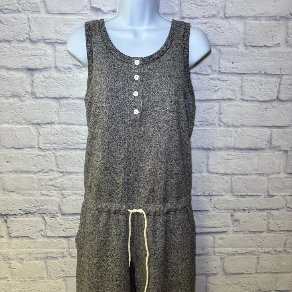 Roots Canada Cabin Collection Womens Jumpsuit Grey Med Athleisure Luxe Comfort - Image 2