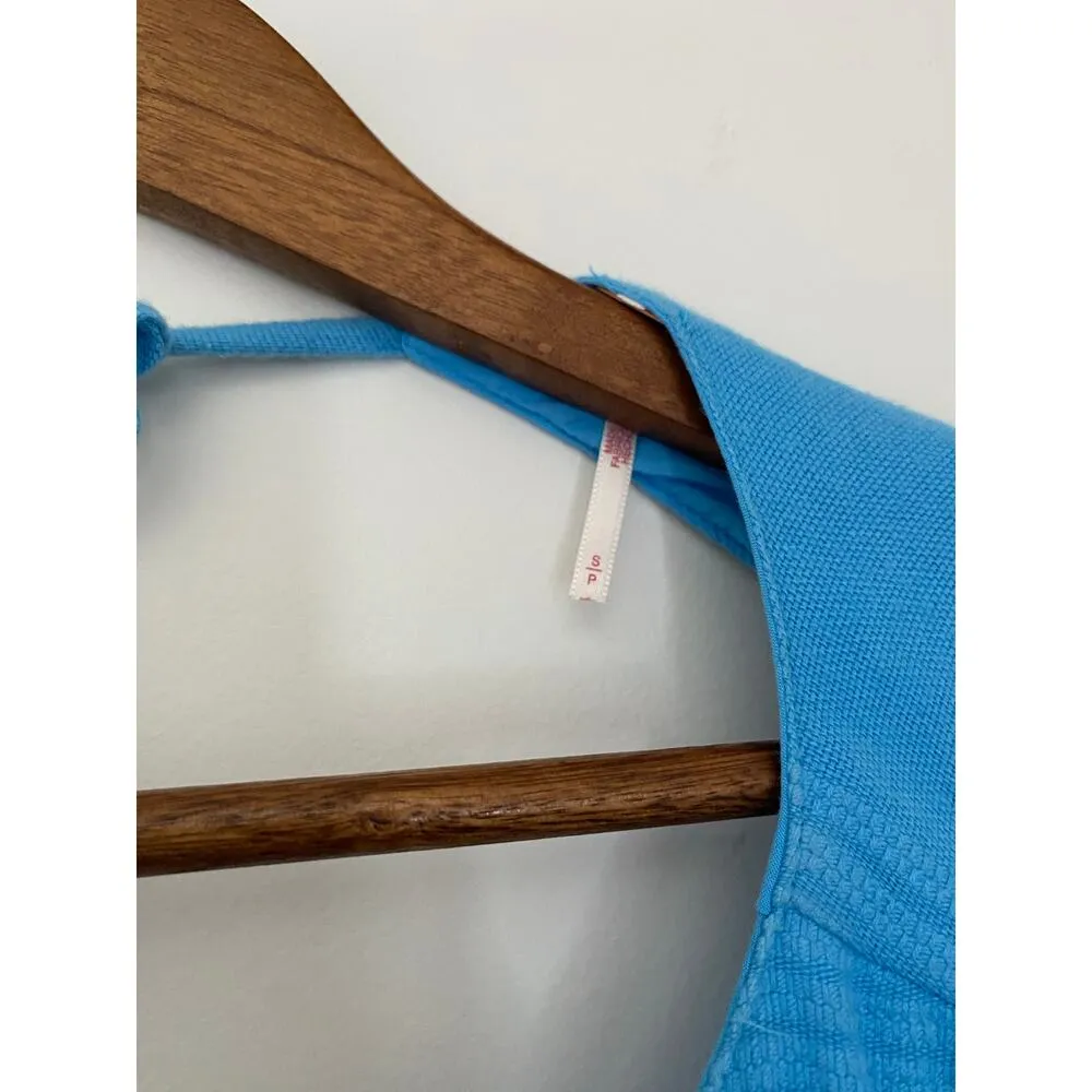 Free People Free-est Mika Mini Dress Striped Open Tie Button Back Cotton Linen S - Image 8