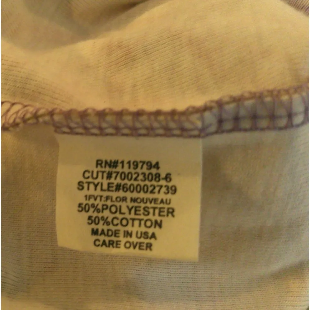 Vintage Womens Y2K One World 2X Purple Butterfly Top Shirt Floral Embellished‎ - Image 4