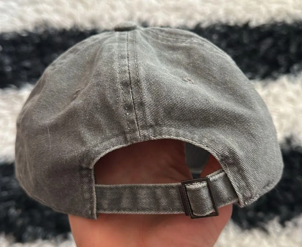 Women’s Gray Camping Hair Don't Care Baseball Cap, One Size - Image 4