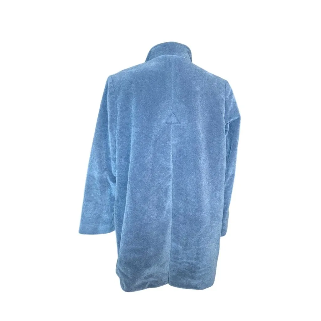 Lorendale by Bromleigh Double Breasted Coat Vintage 90s Double Layered Interior Blue Size 12 - Image 2