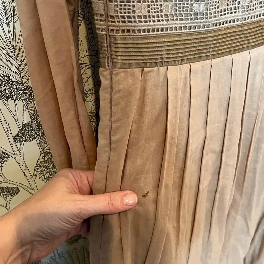 Catherine Malandrino Lace Trim cotton Empire-Waist Midi Dress Sz 6 - Image 8