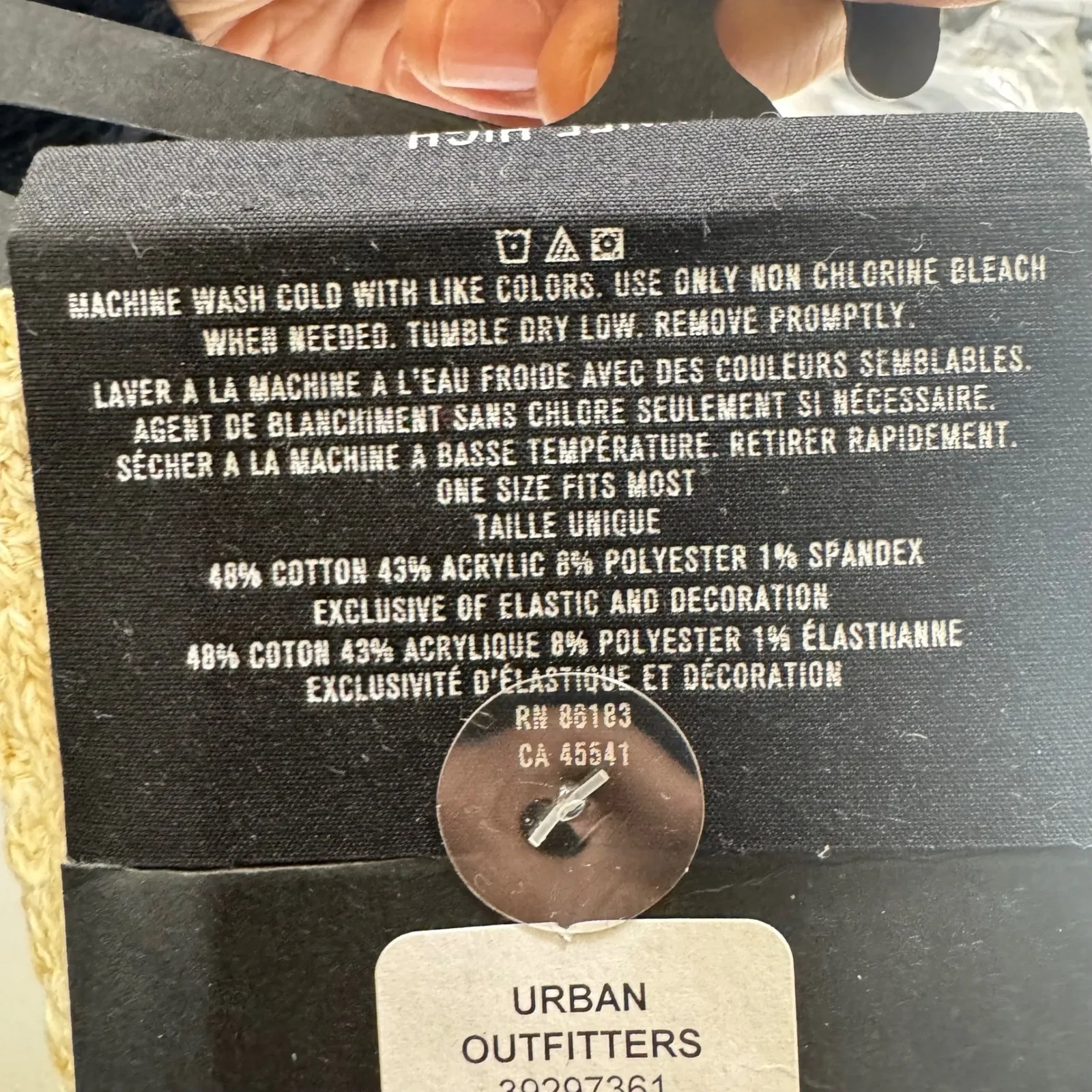 3*Urban Outfitters Out from Under Chrochet Cuff Knee High Socks  Neutr OLDSTOCK - Image 6