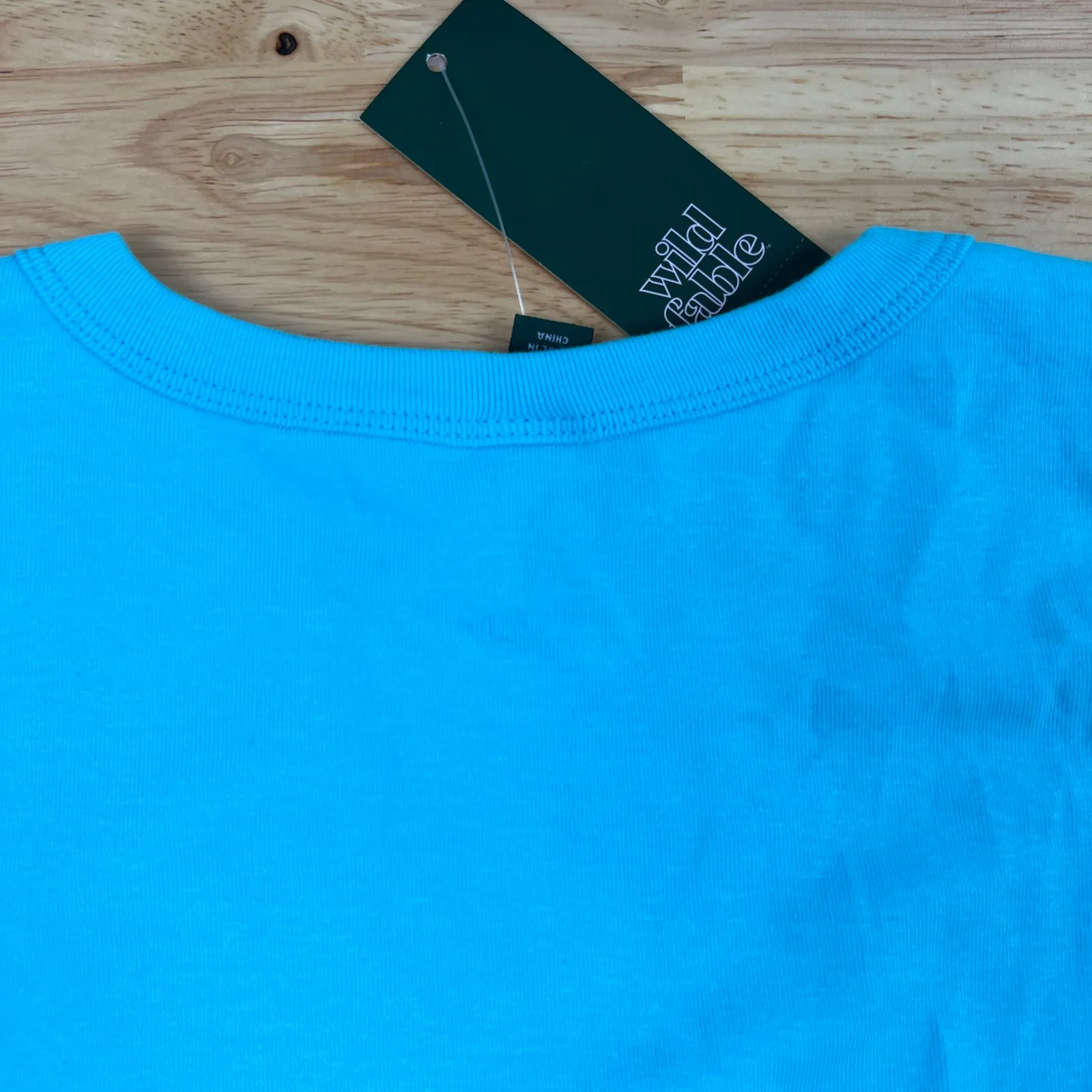 Wild Fable Women's Aqua Blue Short Sleeve Fitted T-Shirt - Size XS - NWT - Image 9