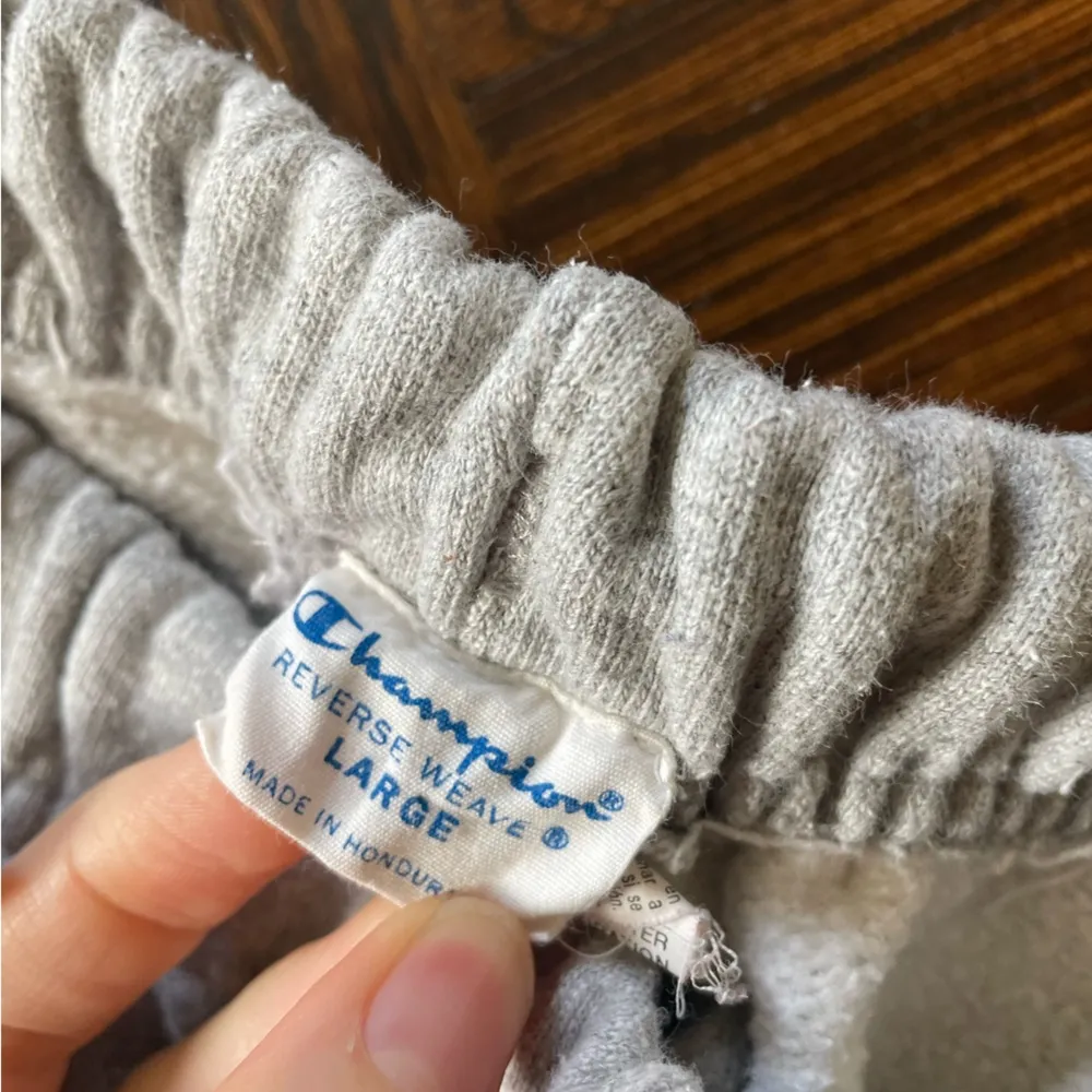 Champion reverse weave patchwork sweatpants size large - Image 2