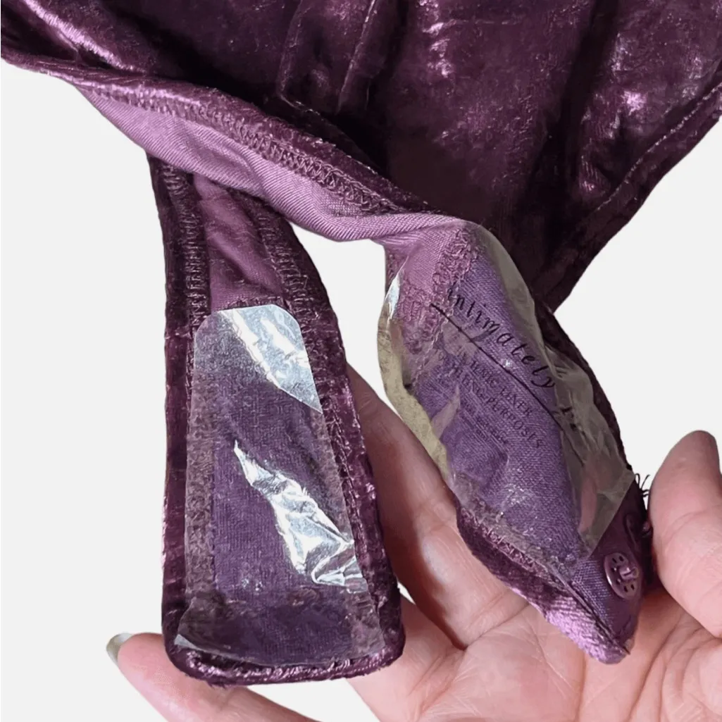 Free People Don’t You Wish Purple Velvet Bodysuit - Image 7