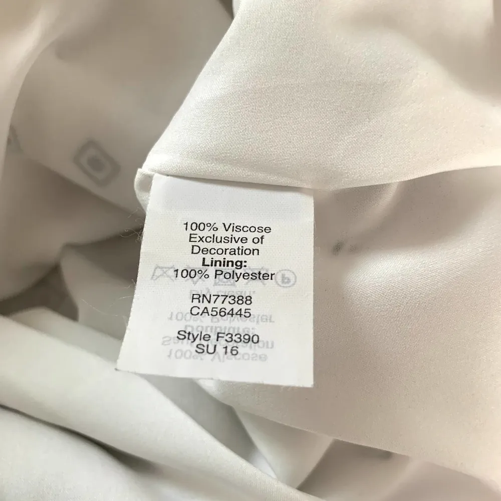 3/$15 Madewell Scatterblock Geometric Tassel Hem Cap Sleeve Dress in White/Black - Image 8