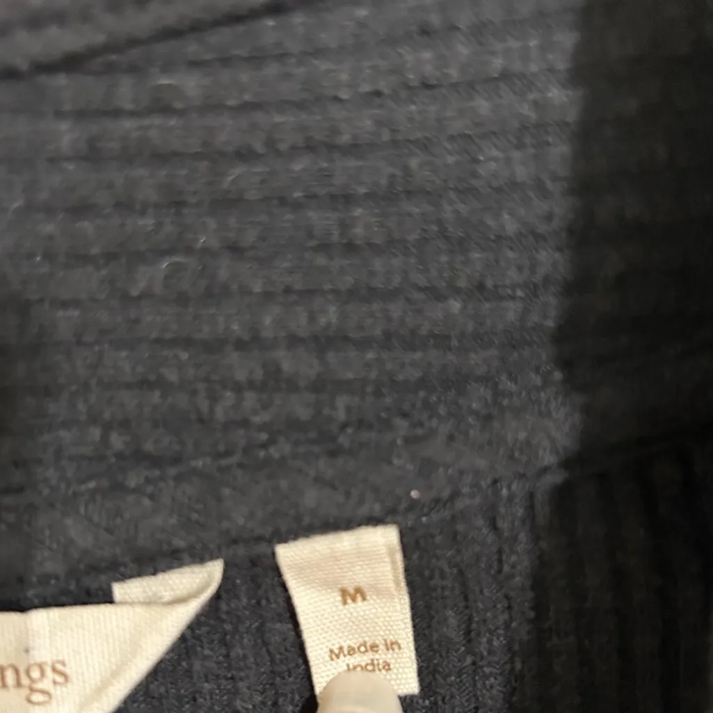 Soft Surroundings Lucy Topper Twilight Embroidered Blue Ribbed Cardigan Medium - Image 6