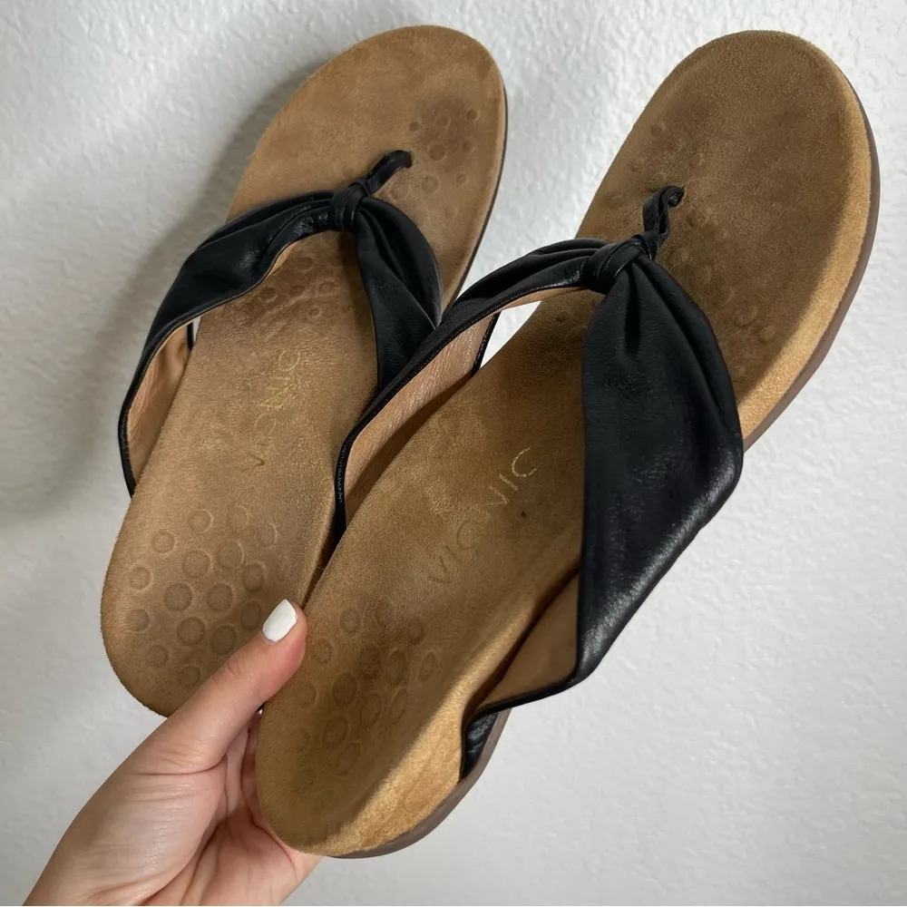 Vionic Black Flip Flop Comfort Sandals Size 7 - Image 2