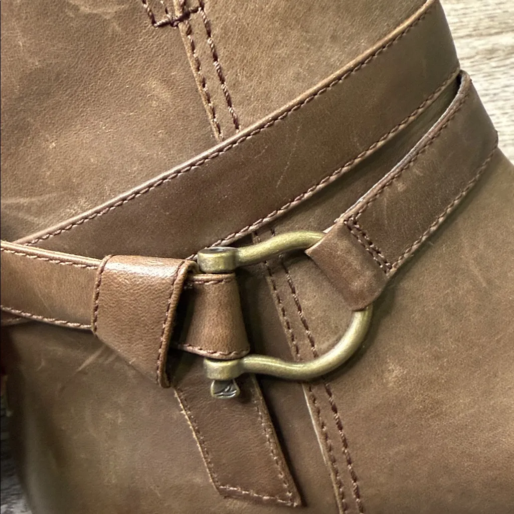 Sperry Top-Slider Brown Leather Ankle Height Low Heel Boots - Image 7