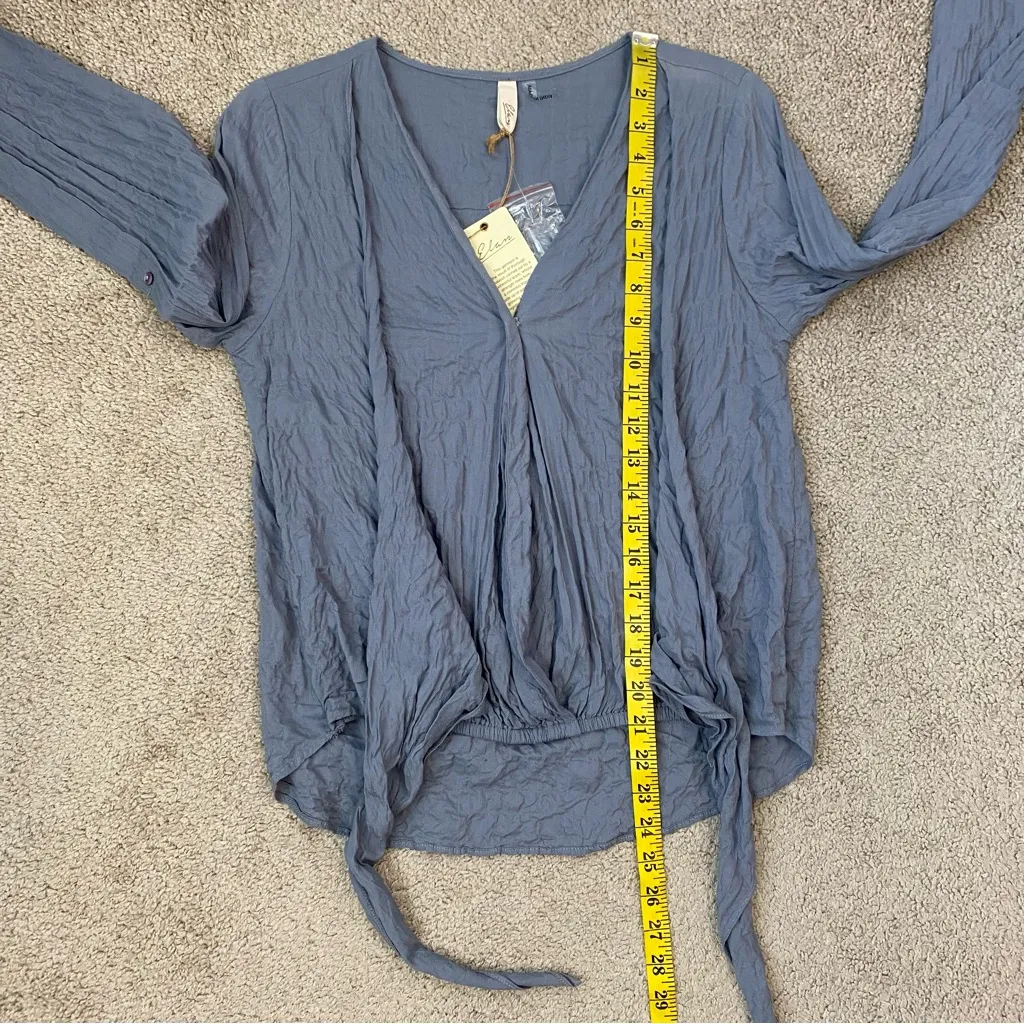 Elan Tie‎ Front Top Dusty Blue S - Image 6