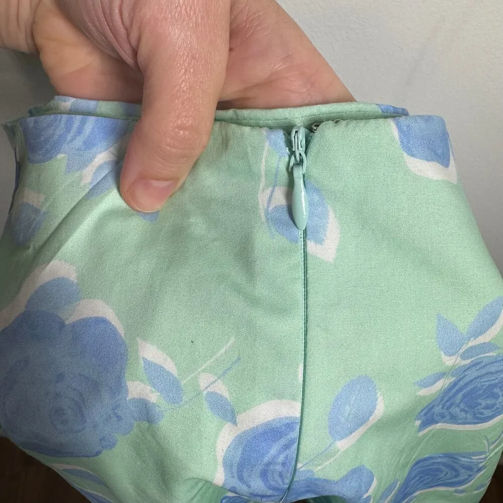 Collective The Label Pencil Midi Skirt Women XL Mint Blue Floral NWT Spring - Image 9