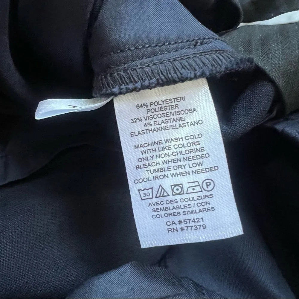 Ann Taylor NWT The Straight Mid Rise Pants Classic Deep Navy Sky Size 8 Petite - Image 14