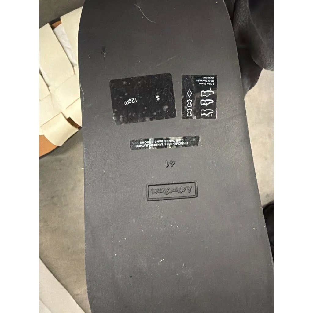 & OTHER STORIES Fisherman Leather Sandals Cream Black Womens Size 41 US 10 - Image 10