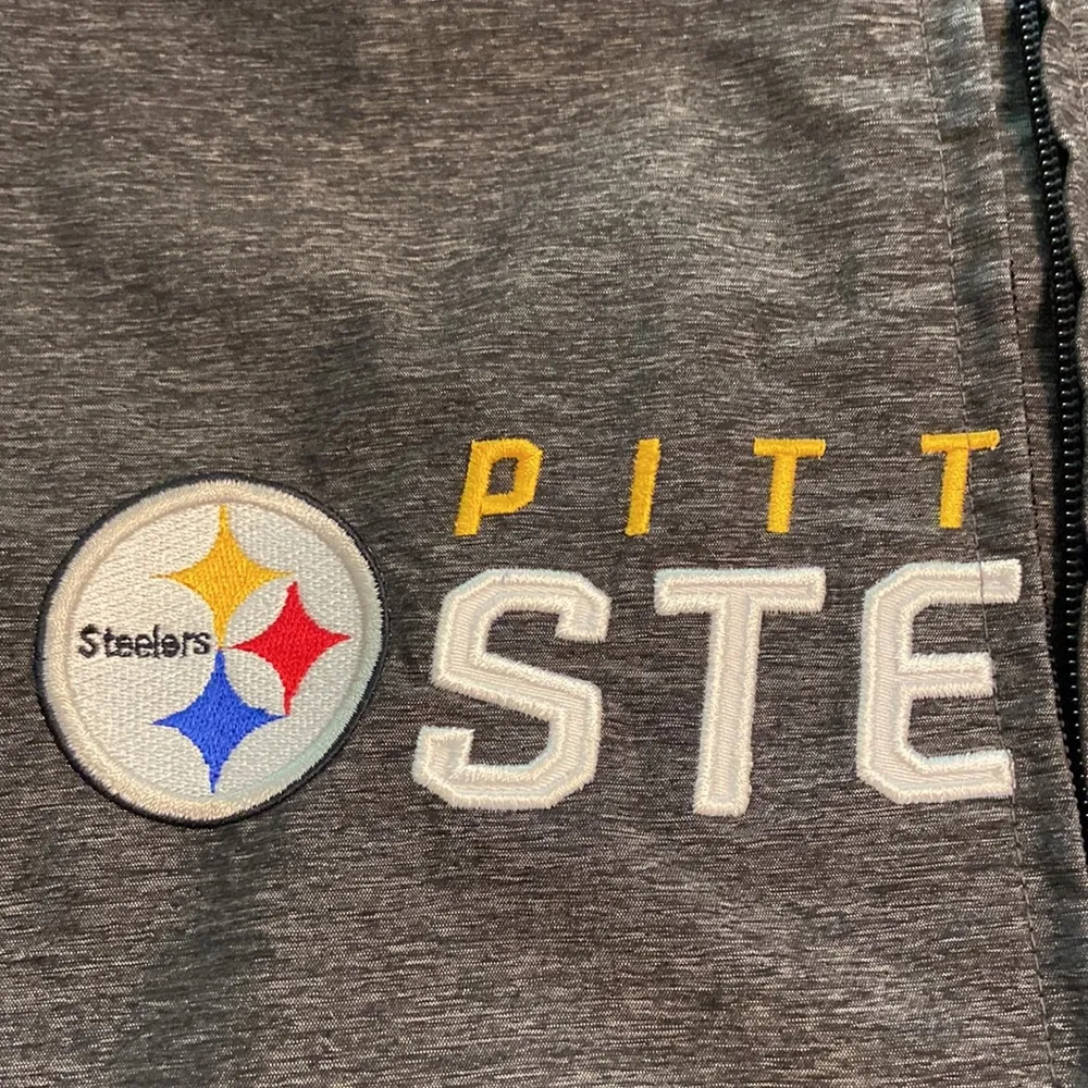 NFL Steelers Pittsburgh Women Rain Jacket size M gray color - Image 15