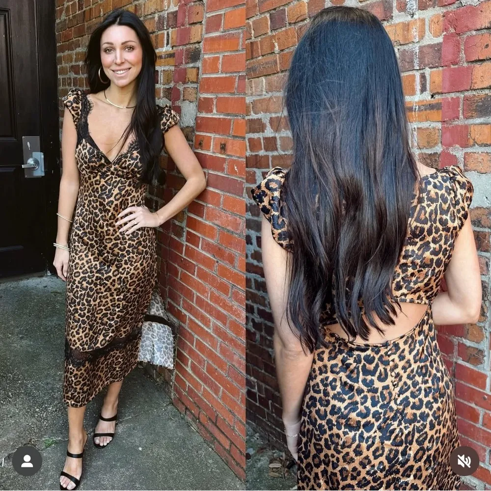 FREE PEOPLE NWT Foolish Heart Printed Midi Dress in Natural Combo XS - Image 2