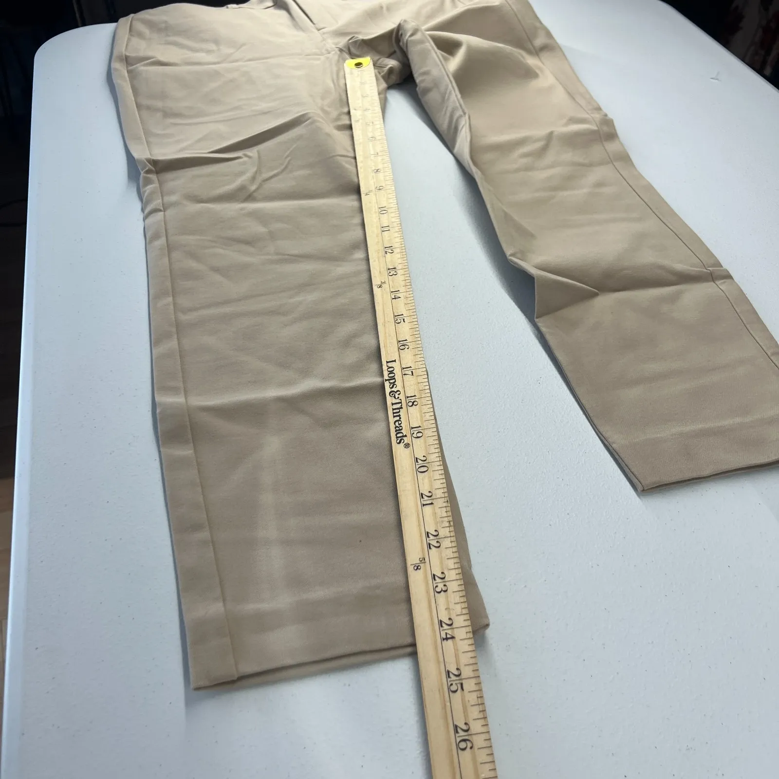 Old Navy Pixie Skinny Ankle Pants Womens 6 Petite Mocha Taffy High Waisted - Image 12