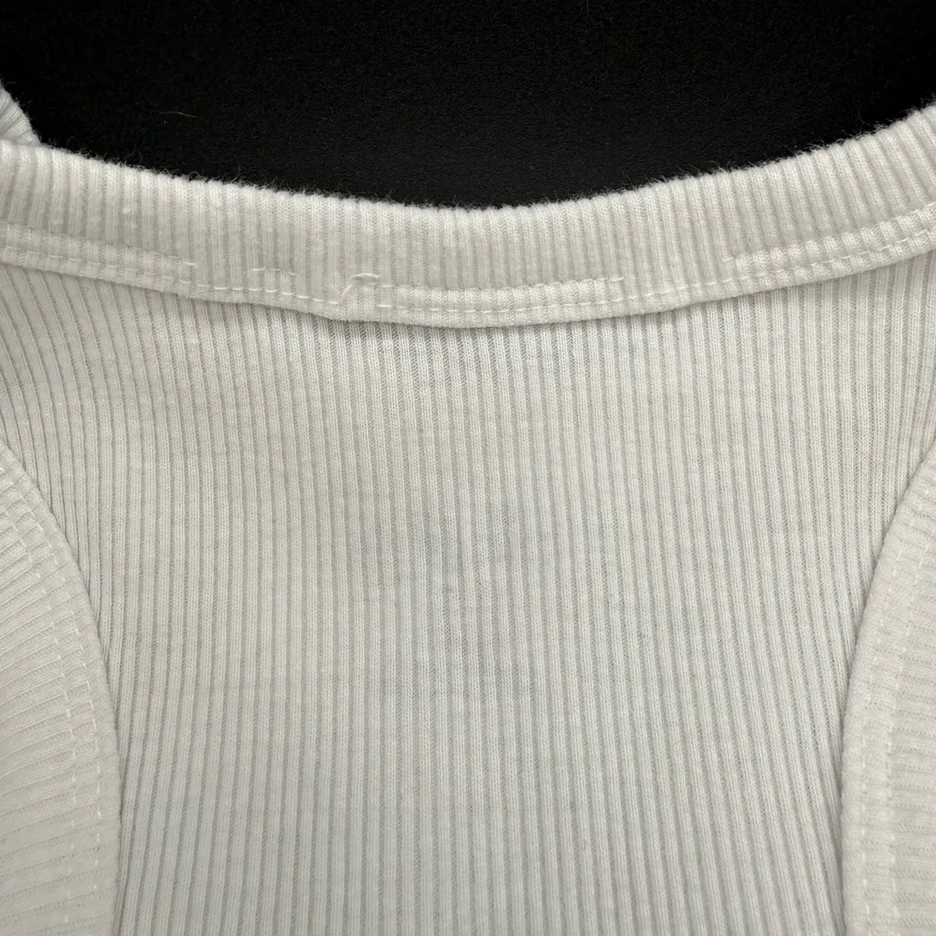 Size XS Wild Fable White Ribbed Tight Snug Fitting Racerback Tank Top EUC - Image 8