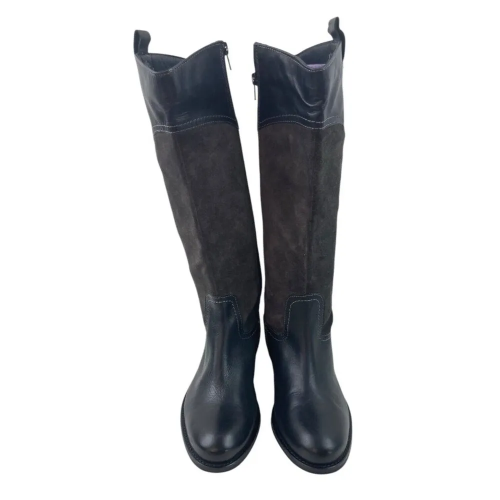 *Seychelles Boots Women’s Size 9 Charcoal Gray Suede Tall Riding Suede & Leather - Image 2
