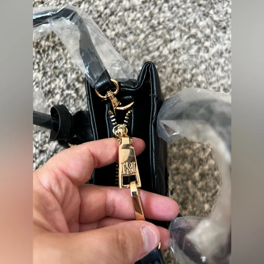 Studio Badgley Mischka NWT Mini Diamond Quilted Tote With Front Lock Purse Bag‎ - Image 9