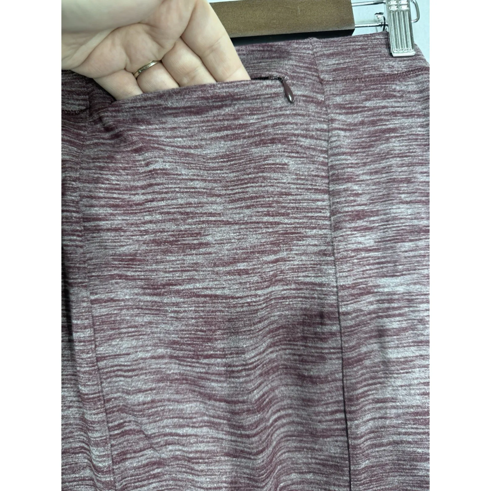 Lululemon Yoga Haven‎ Straight Pencil Skirt With Pocket Purple Women's Size 6 - Image 4