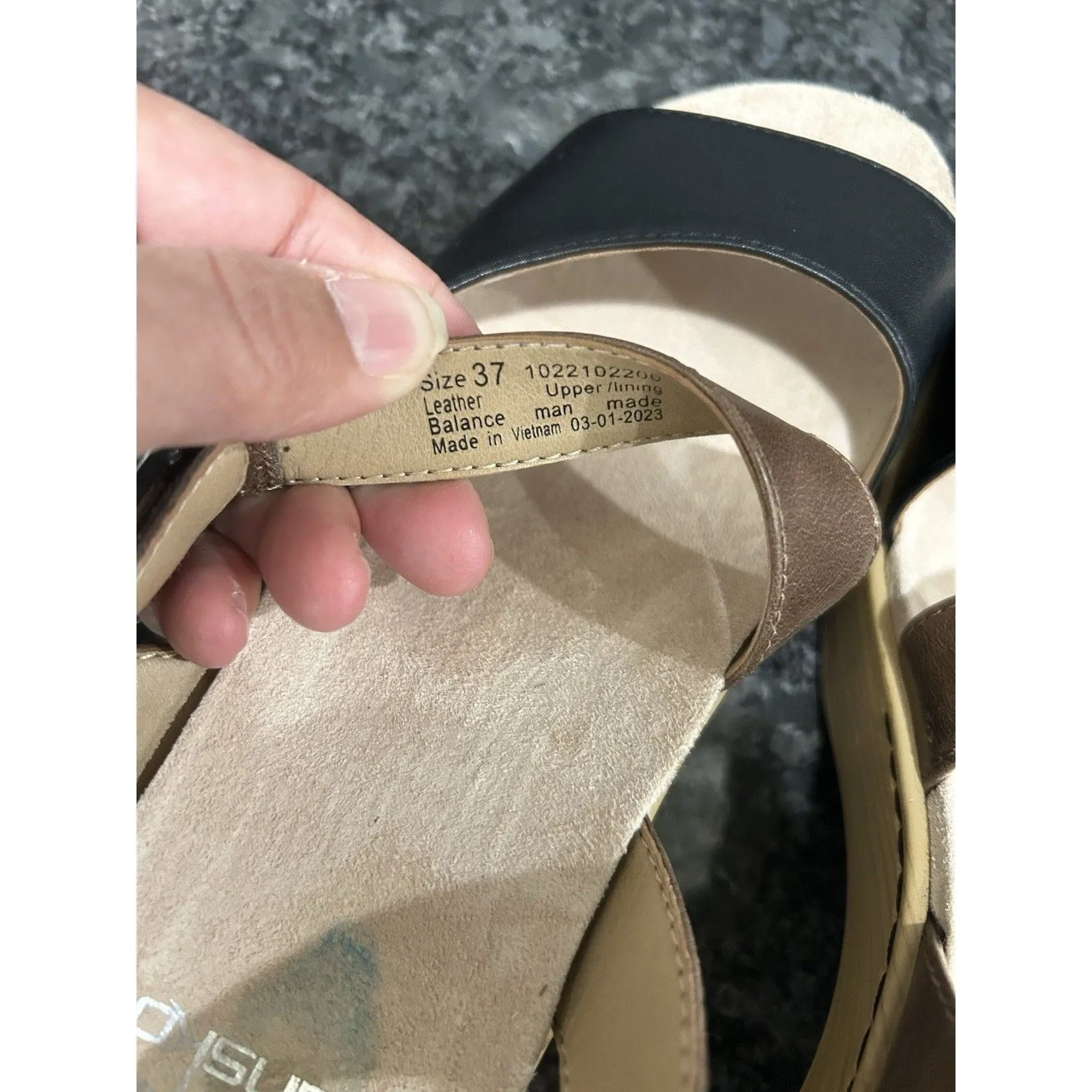 Dansko Womens Majory Sandals  Size EU 37 US 6.5 Black And Brown Open Toe Comfort - Image 7