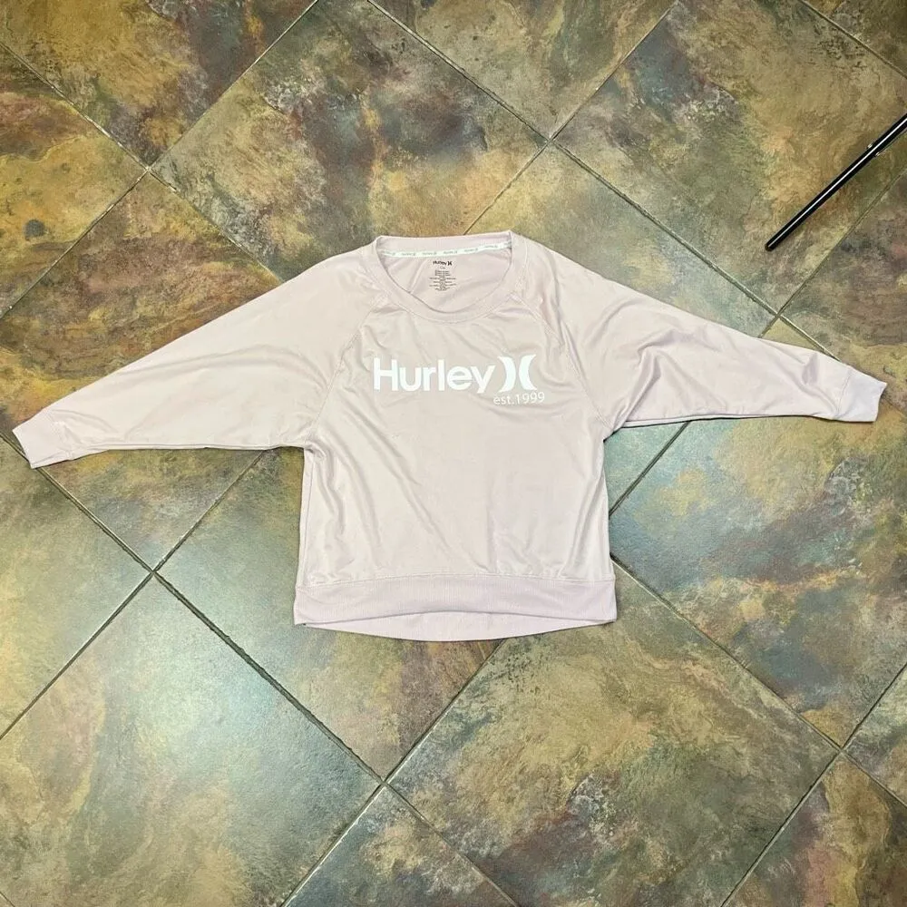 Hurley Light Pink Dolman Sleeve Sweatshirt Large - Image 5