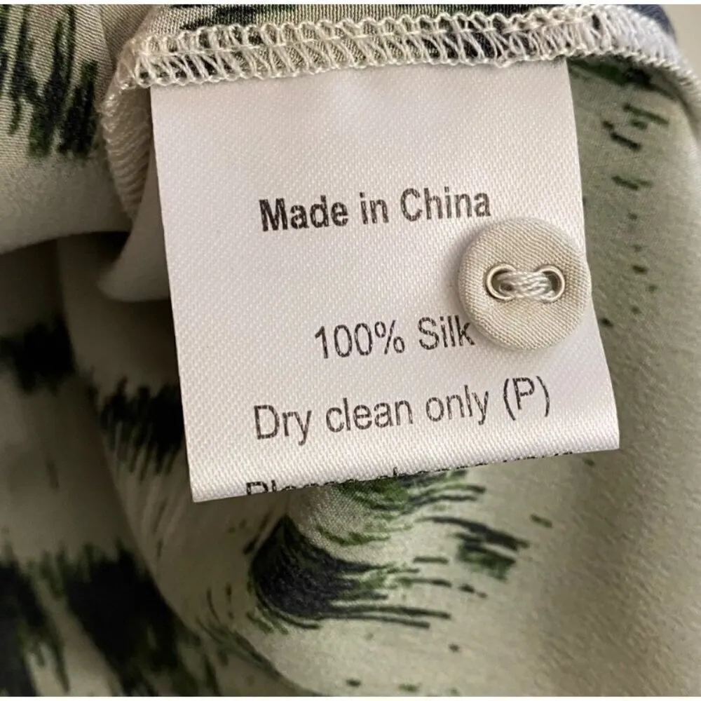 NEW BEC & BRIDGE Longline Riptide Green Ombre Silk Top Size Small - Image 8