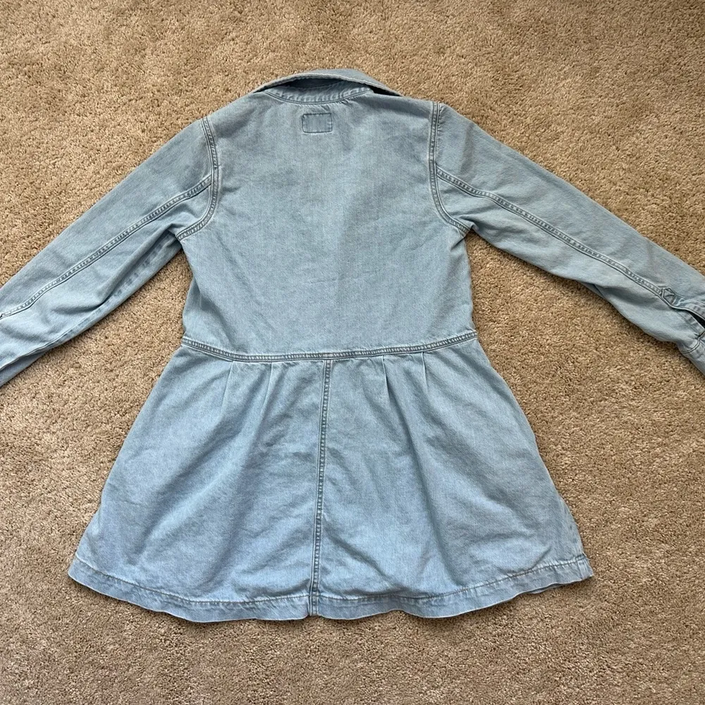 American Eagle  Outfitters Blue Denim Buttoned A-Line Dress - Image 5