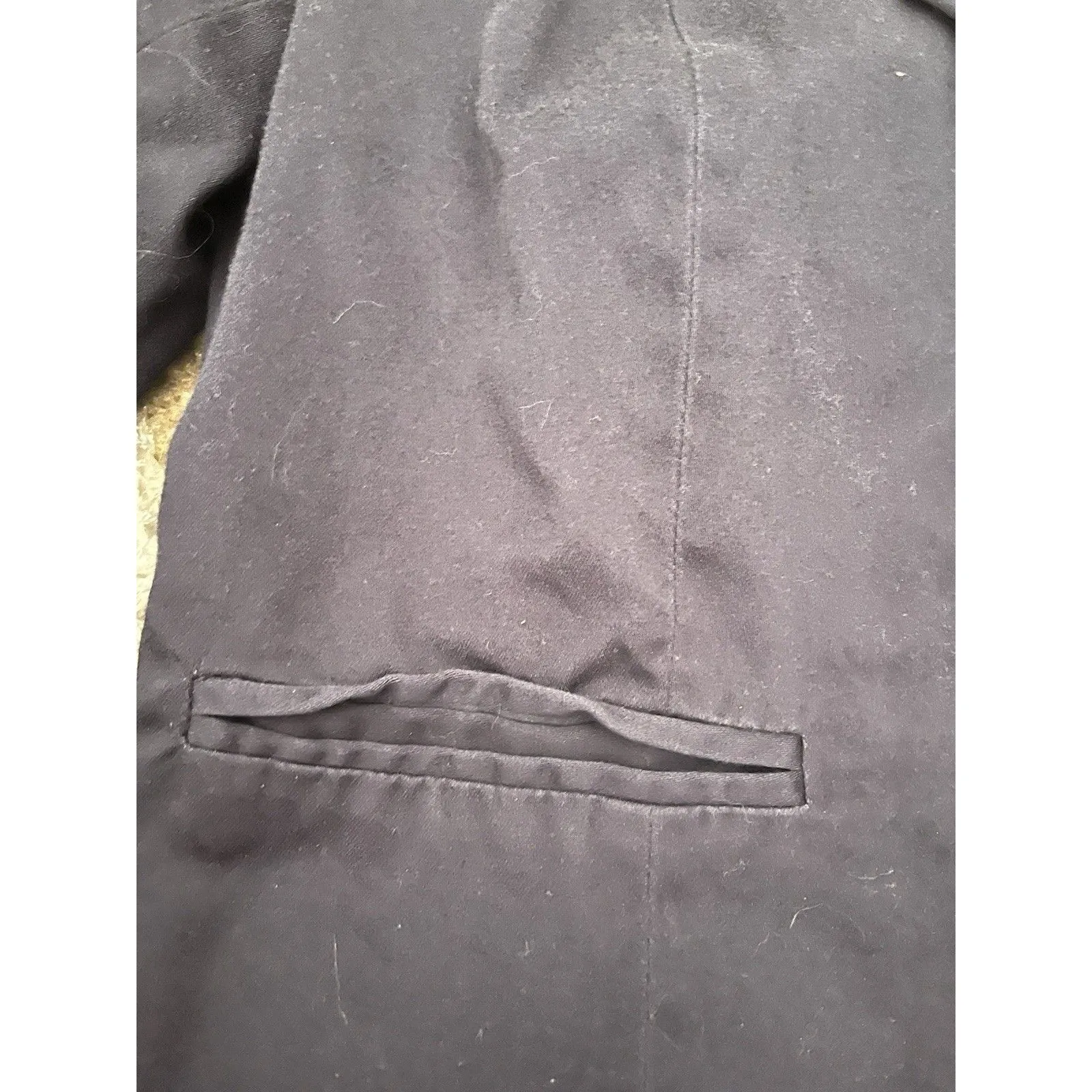 British Khaki Navy Blazer S One Button Preppy Minimalist Preppy Academic Nerd - Image 4