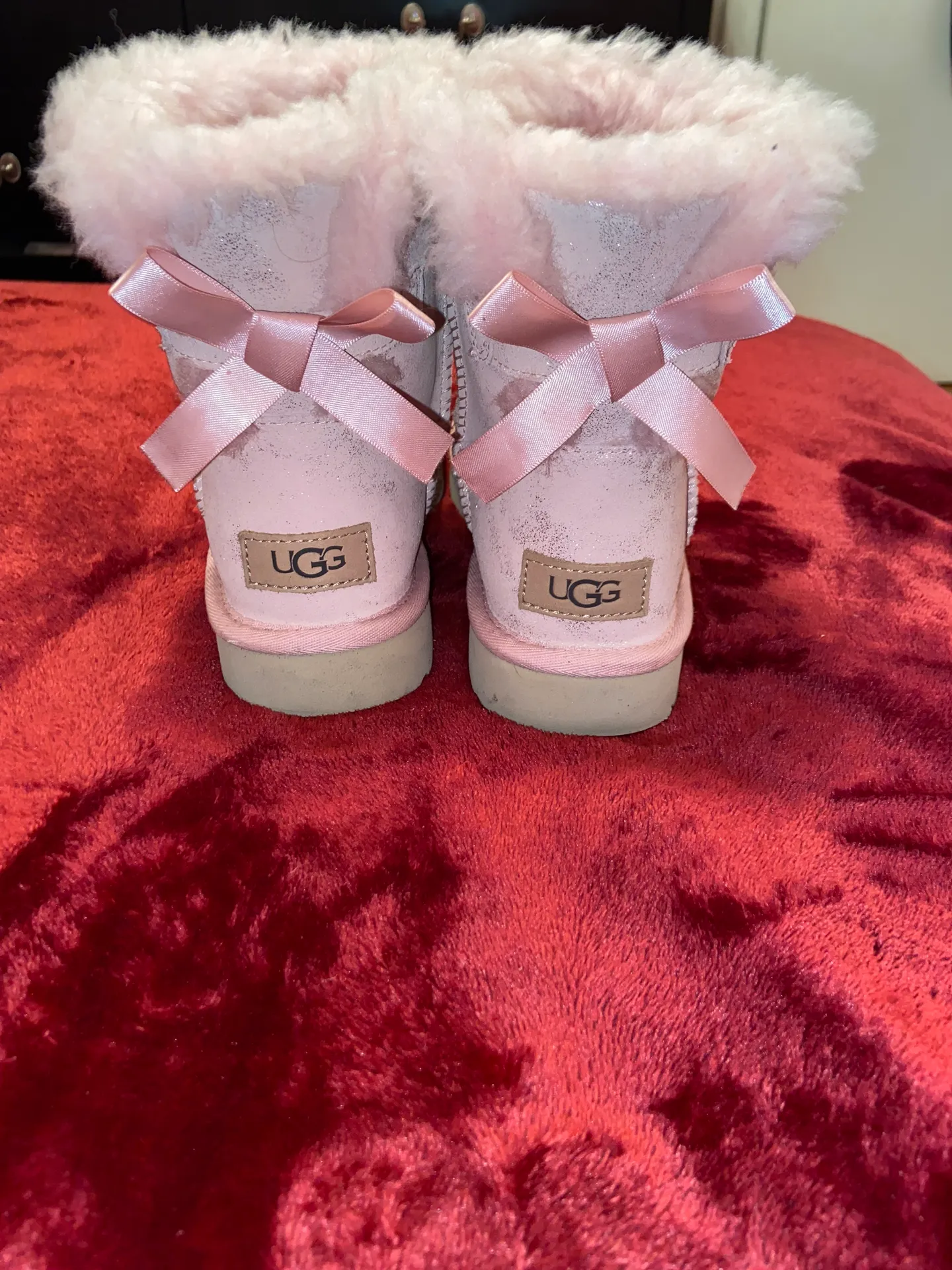 UGG Pink Bailey Bow Boots - Image 2
