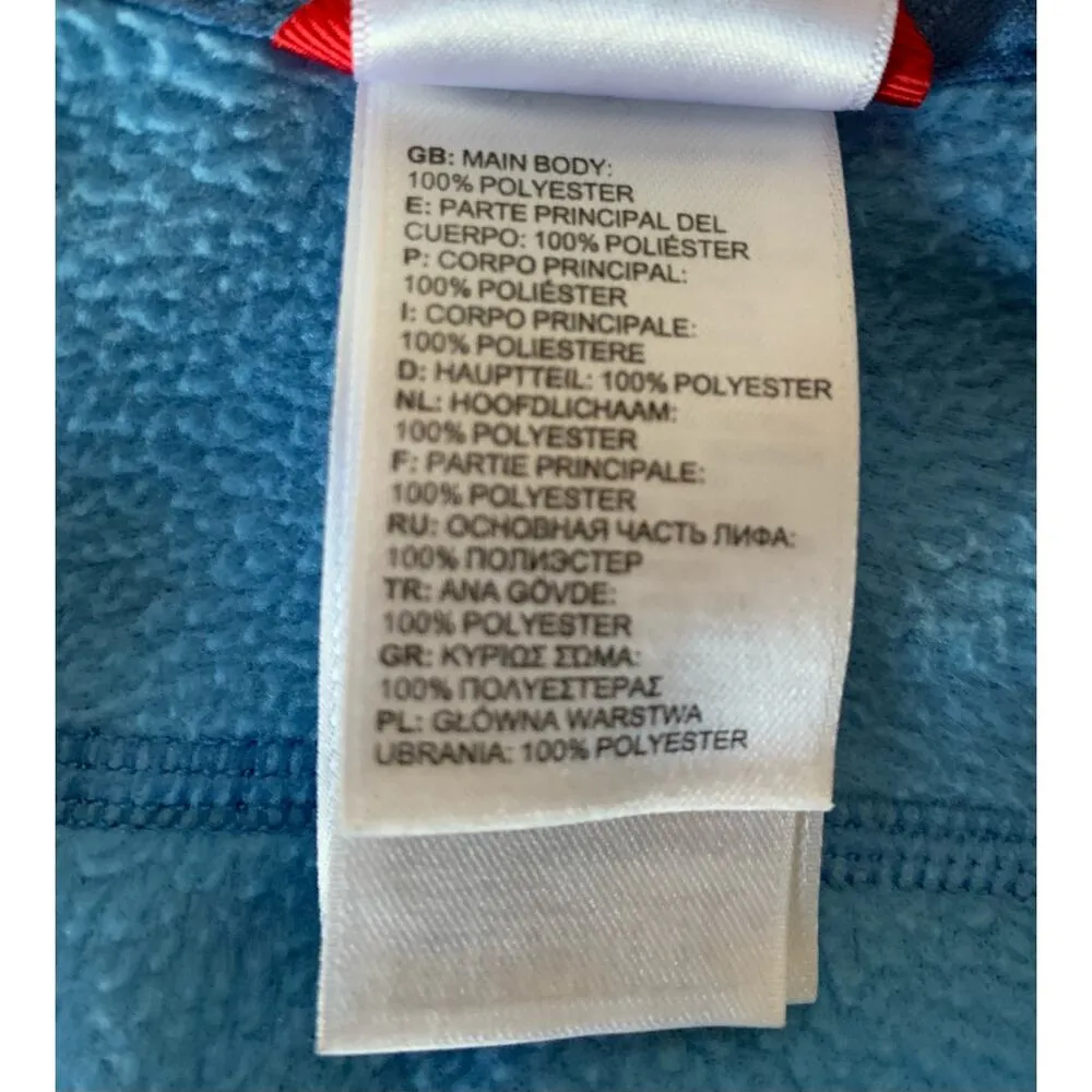 The North Face full zip light fleece blue size medium - Image 5